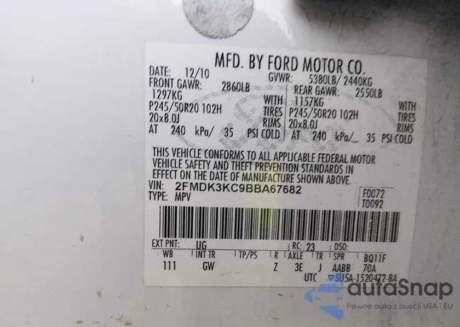 2FMDK3KC9BBA67682: 44241035