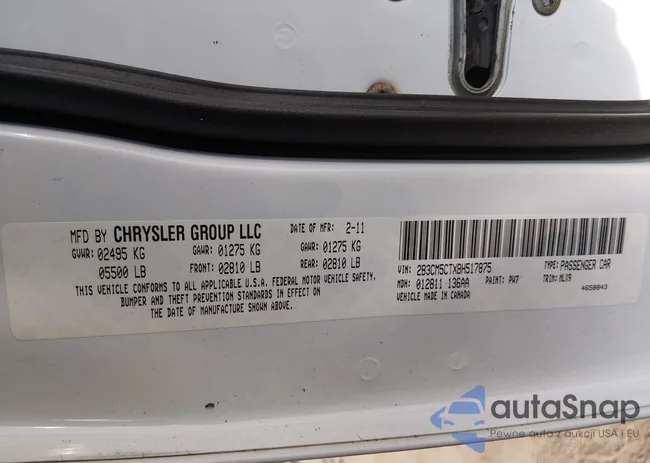 2B3CM5CTXBH517875: 44241186