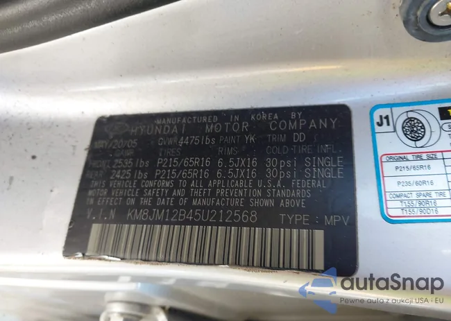 KM8JM12B45U212568: 44242395