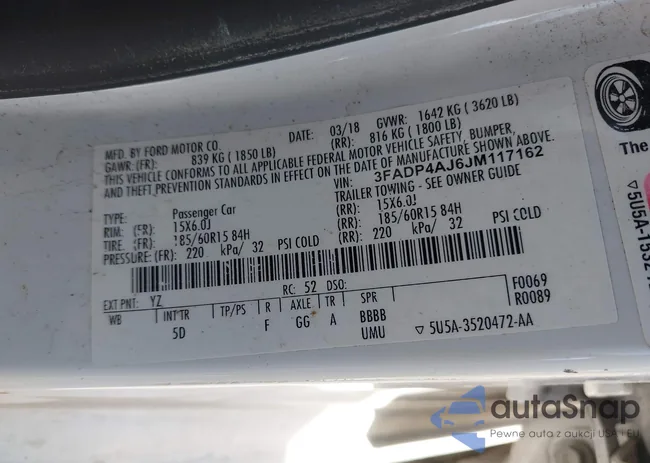 3FADP4AJ6JM117162: 44242422