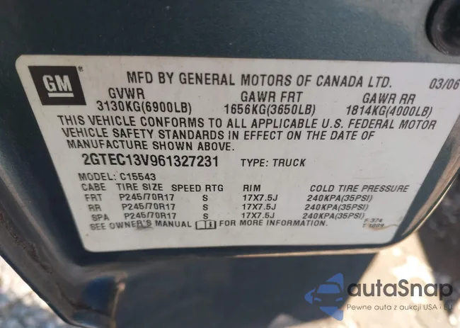 2GTEC13V961327231: 44242511