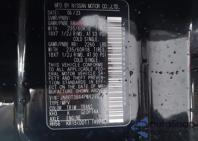 JN8BT3BA4PW423506: 44242677