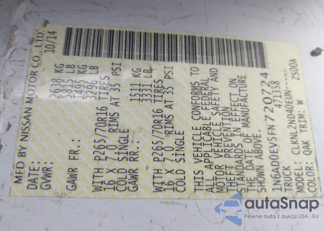 1N6AD0EV5FN720724: 44242679