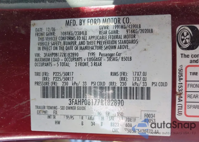 3FAHP08177R182890: 44242767