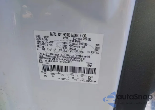 1FTEX1CM1BFC64107: 44242833