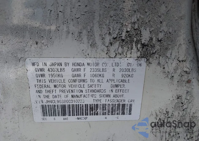 JH4CL96886C010223: 44241901