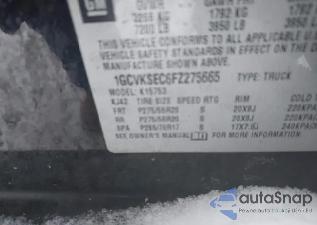 1GCVKSEC6FZ275665: 44241912