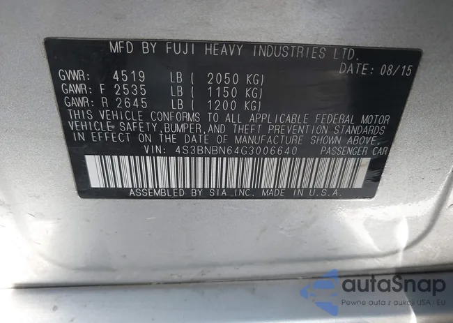 4S3BNBN64G3006640: 44241925