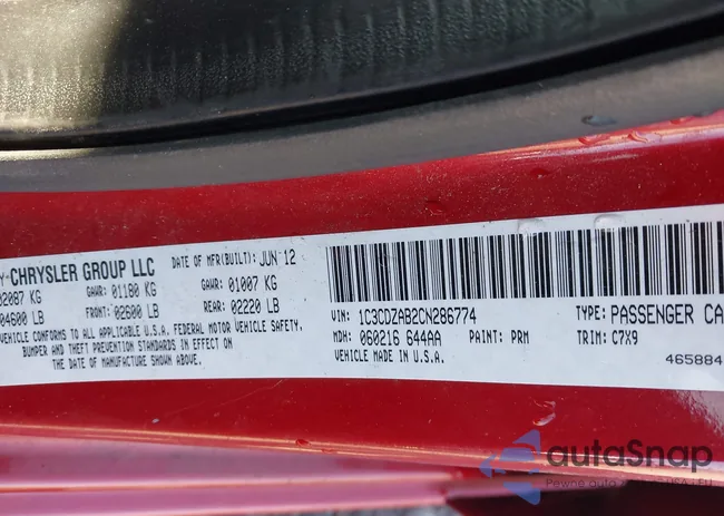 1C3CDZAB2CN286774: 44242123