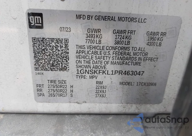 1GNSKFKL1PR463047: 44242206