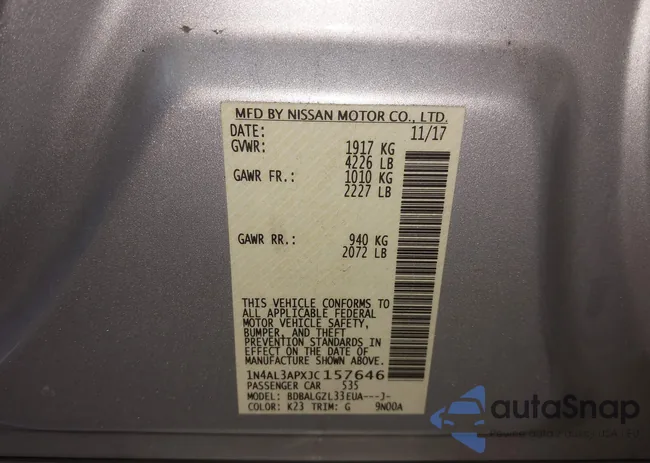 1N4AL3APXJC157646: 44243520