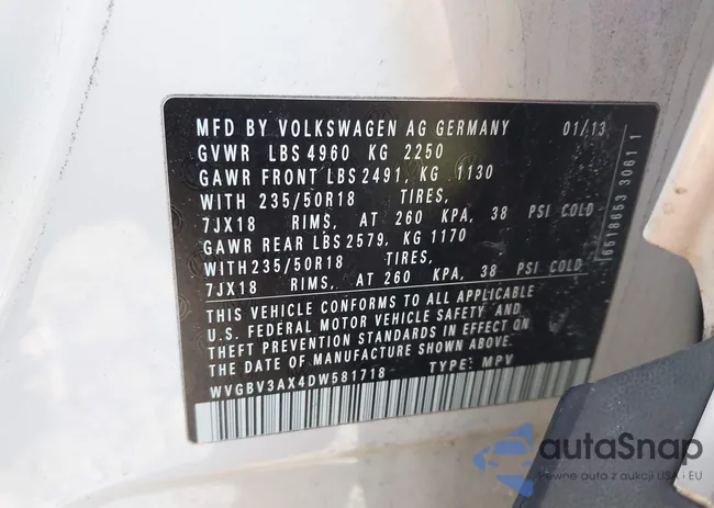 WVGBV3AX4DW581718: 44243562