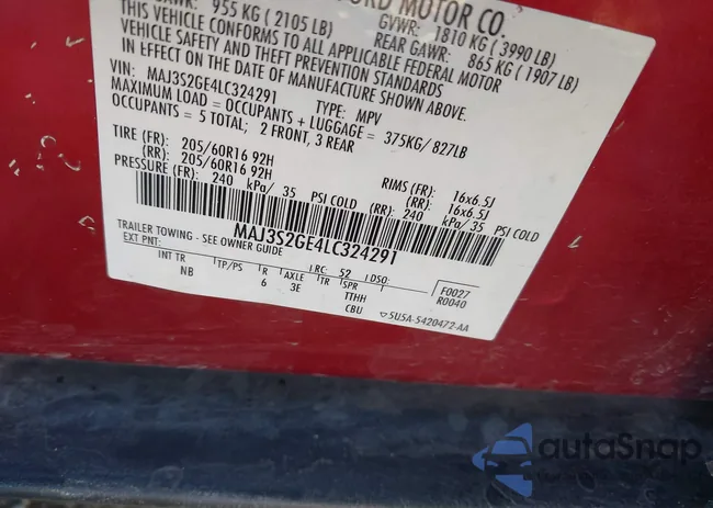 MAJ3S2GE4LC324291: 44243569