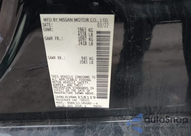 1N4BL4CV6NN358119: 44243698