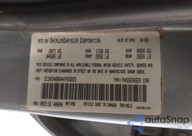 2C3HD46R64H703323: 44242890