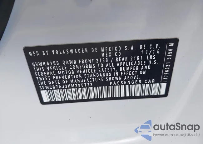 3VW2B7AJ3HM285723: 44242943