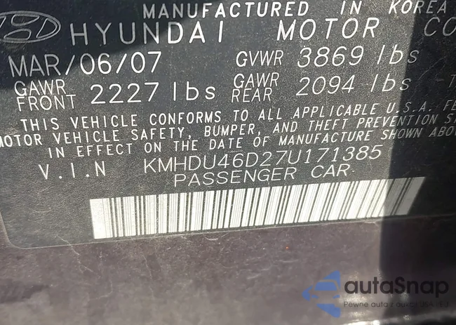 KMHDU46D27U171385: 44243063