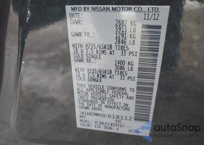 5N1AR2MMXDC618512: 44243089