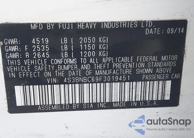 4S3BNBC69F3019451: 44243227