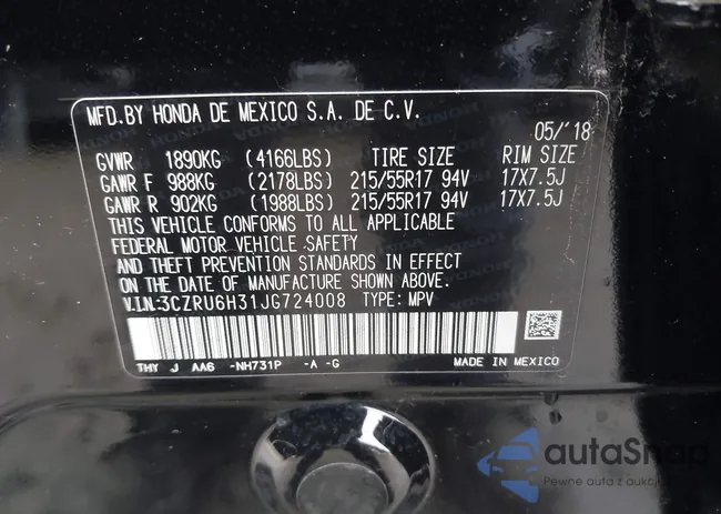 3CZRU6H31JG724008: 44244250