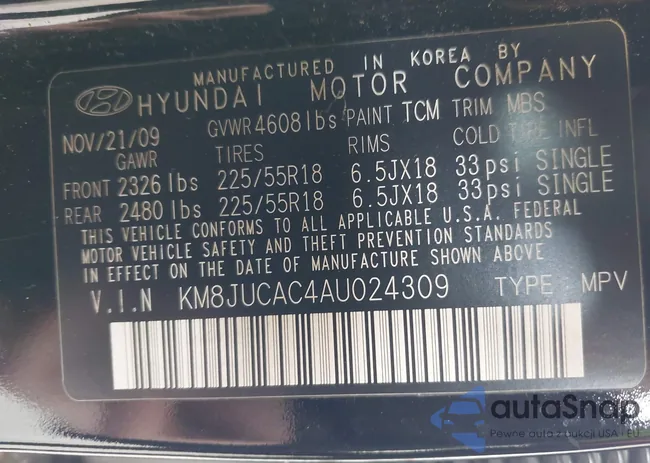 KM8JUCAC4AU024309: 44244290