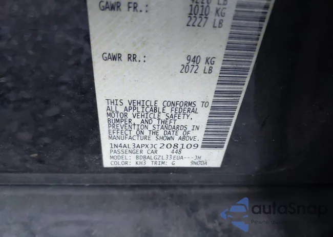 1N4AL3APXJC208109: 44244387