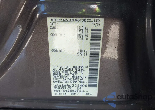 1N4AL3AP7DC225406: 44244413