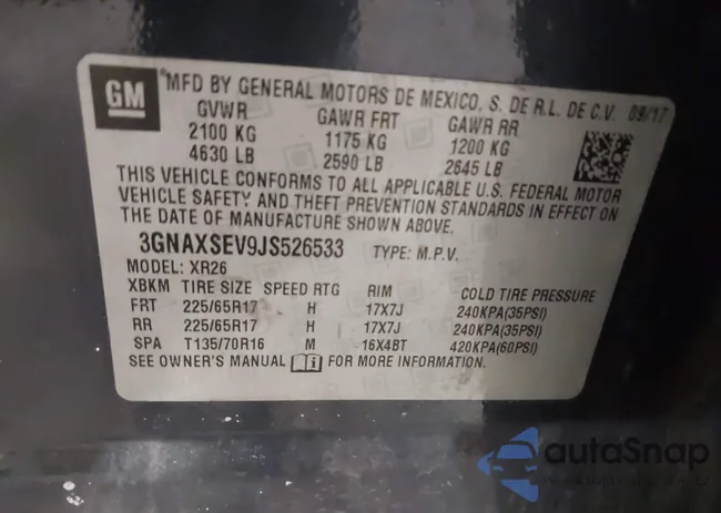 3GNAXSEV9JS526533: 44244449