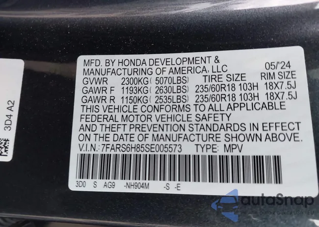 7FARS6H85SE005573: 44244466