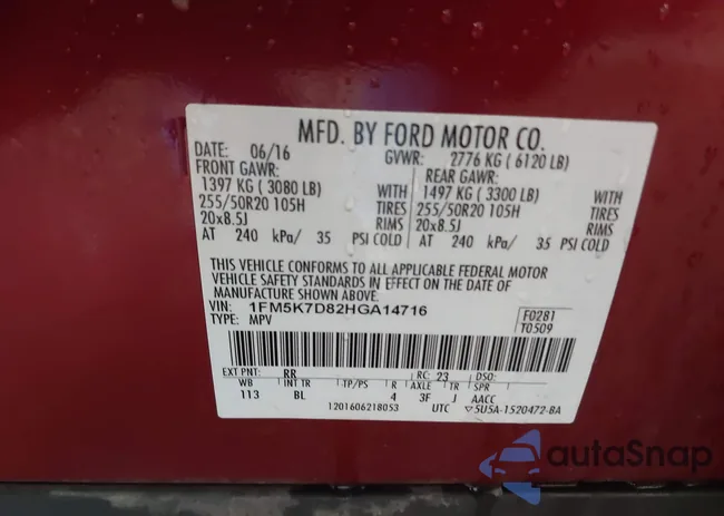 1FM5K7D82HGA14716: 44244469