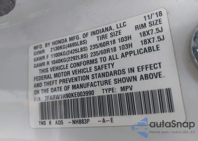 7FARW1H90KE003990: 44244542