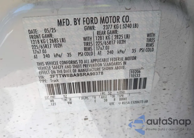 3FTTW8BA9SRA90378: 44244583