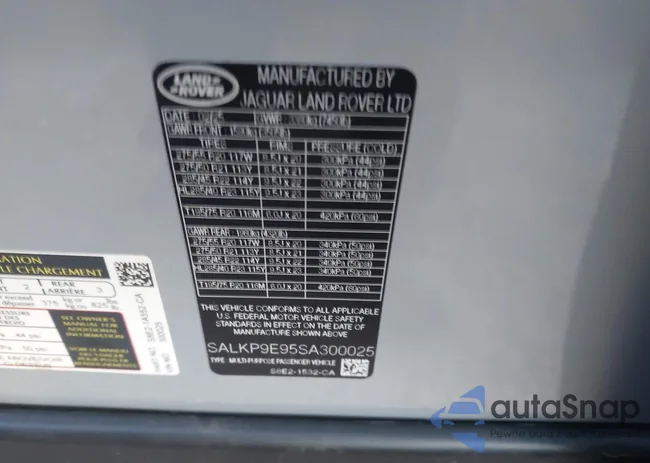 SALKP9E95SA300025: 44244680