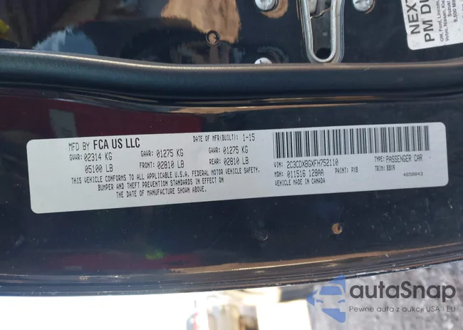 2C3CDXBGXFH752110: 44244727