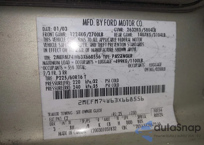 2MEFM74W63X668556: 44244741