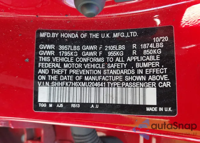 SHHFK7H6XMU204641: 44244783