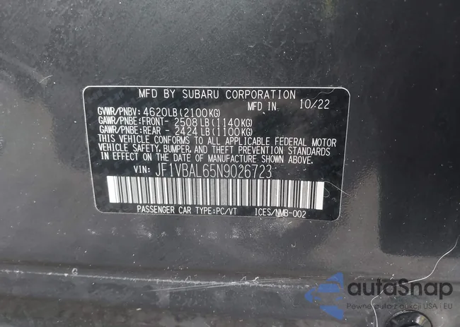 JF1VBAL65N9026723: 44244792