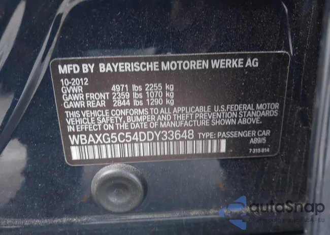 WBAXG5C54DDY33648: 44243901