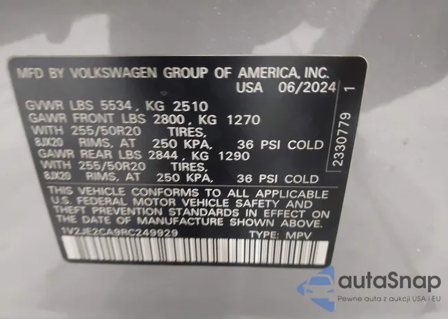 1V2JE2CA9RC249929: 44243949