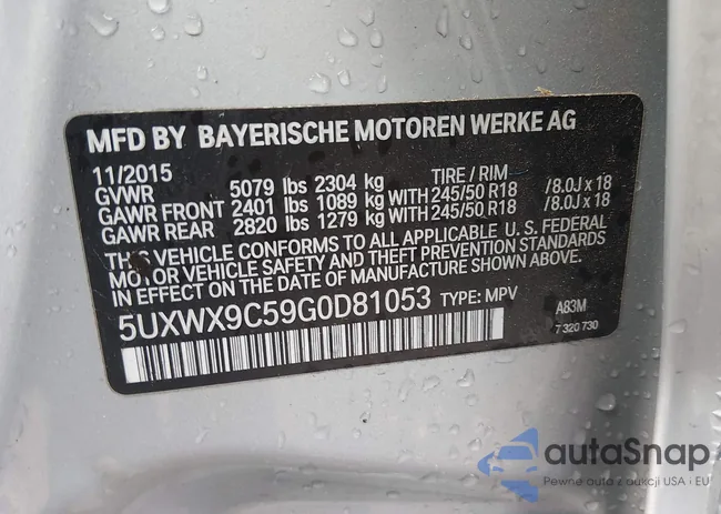 5UXWX9C59G0D81053: 44244020