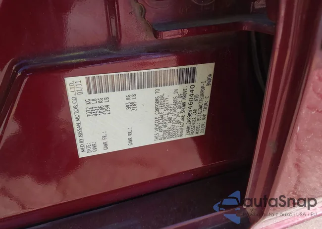 1N4BL2AP9BN460440: 44244057