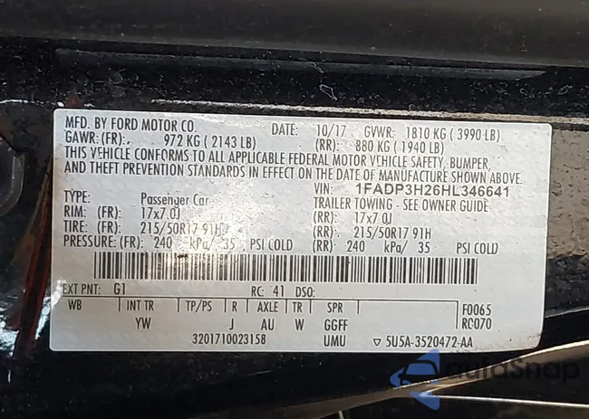 1FADP3H26HL346641: 44244087