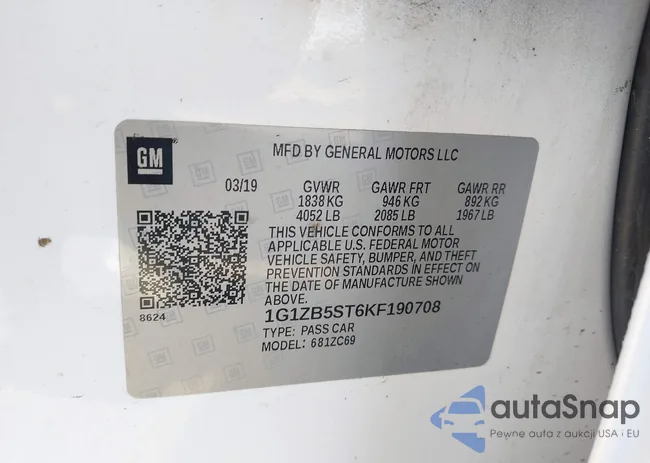 1G1ZB5ST6KF190708: 44244111