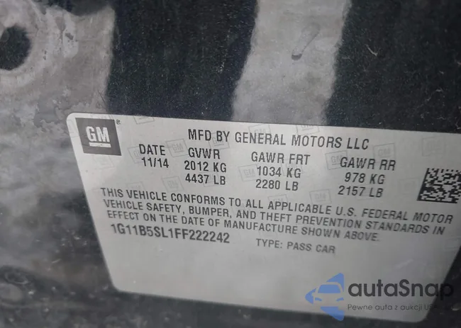 1G11B5SL1FF222242: 44245341