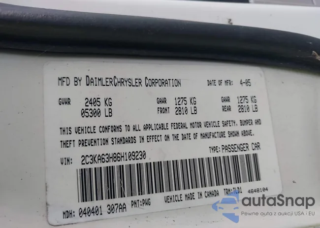 2C3KA63H86H109230: 44245457