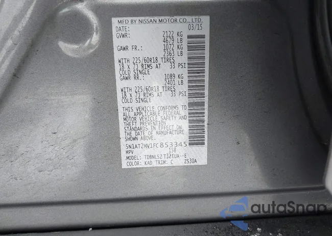 5N1AT2MV1FC853345: 44245500