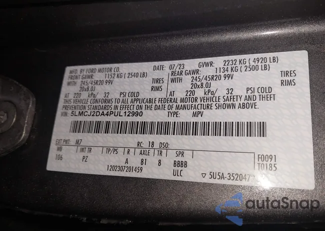 5LMCJ2DA4PUL12990: 44245547