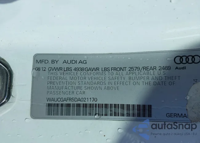 WAUCGAFR5DA021170: 44245560