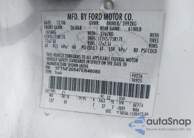 1FTNF20547EB48080: 44245587