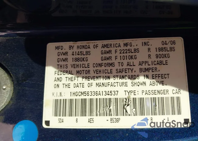 1HGCM56336A134537: 44245590